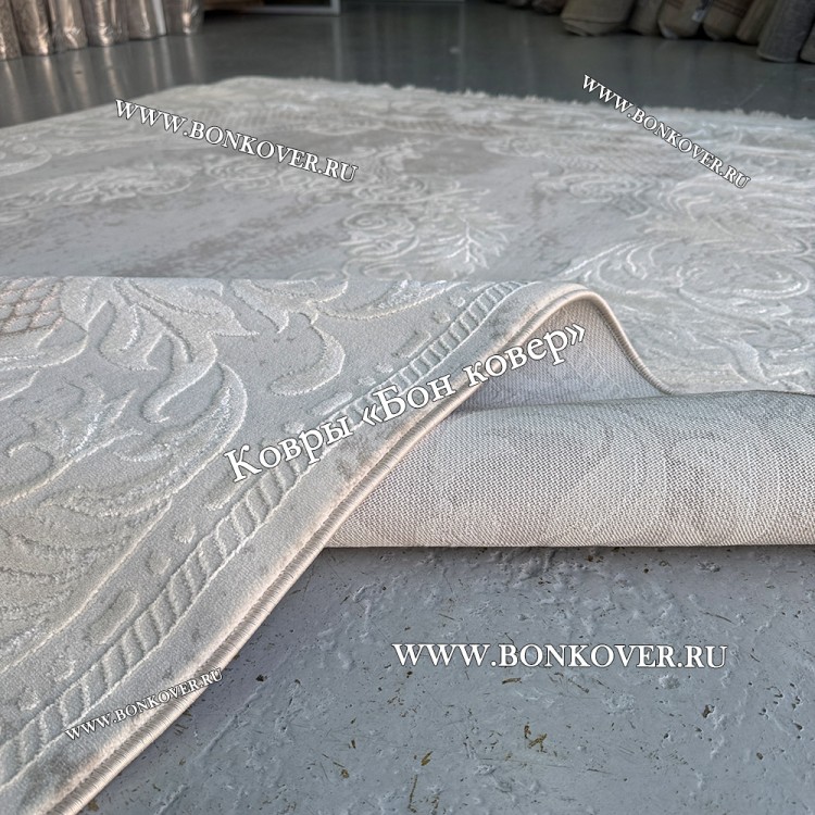 Светлый Ковер Для Гостиной Медальон Арт 30397 Турция