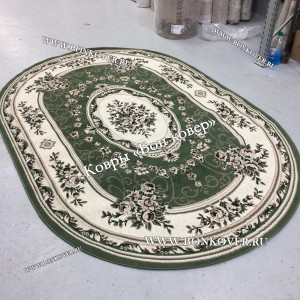 Ковер Лайт Карпет Дизайн 23896 Зеленый Овал